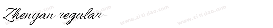 Zhenyan regular字体转换